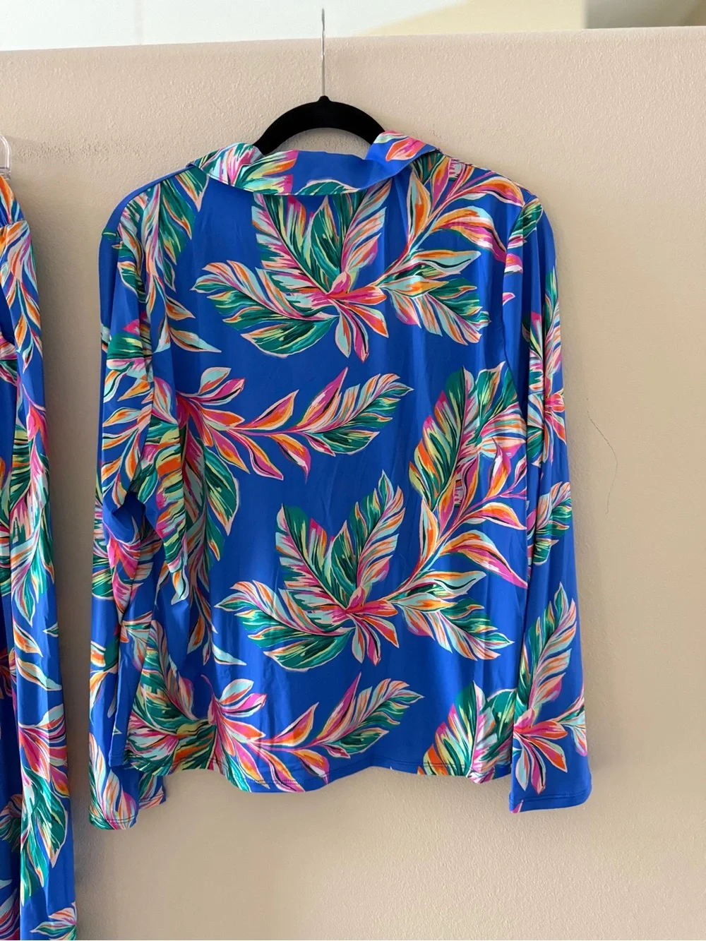 La Blanca Vibrant Blue Tropical Leaf Resort Wear Loungewear Set NEW - Picture 8 of 12